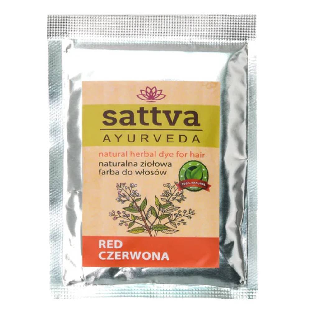 Sattva Natural Herbal Dye for Hair naturalna ziołowa farba do włosów Red