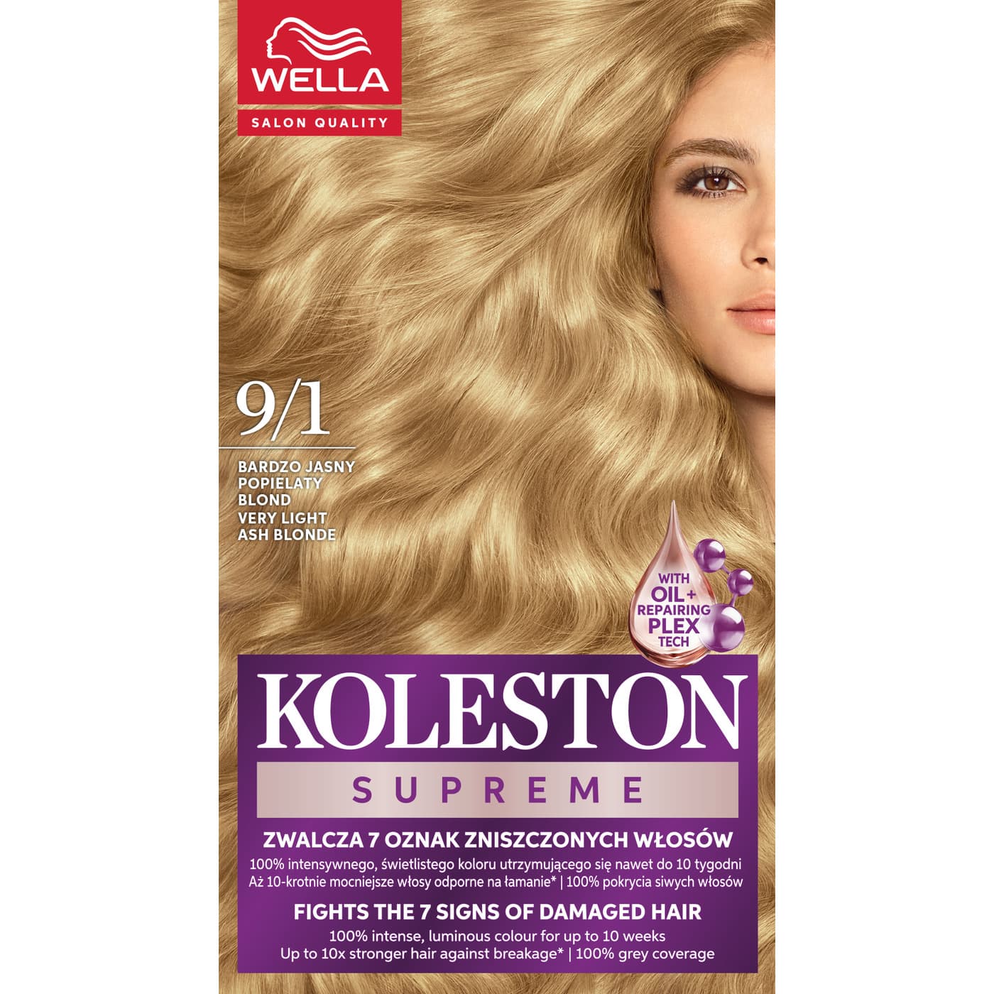 Koleston Supreme, farba do włosów, Bardzo Jasny Popielaty Blond, 9/1