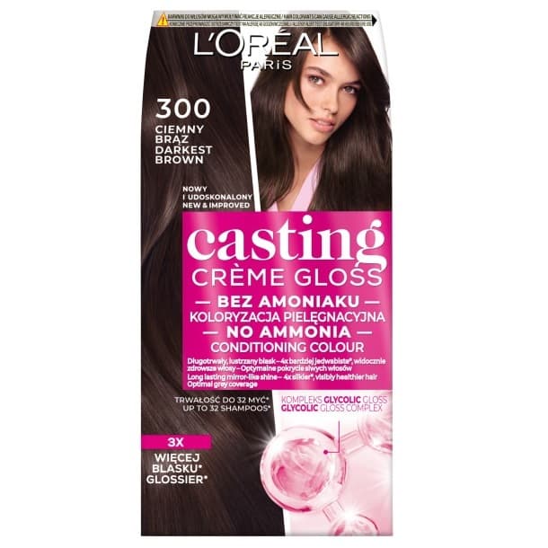 Paris Casting Creme Gloss farba do włosów odcień 300 Ciemny Brąz