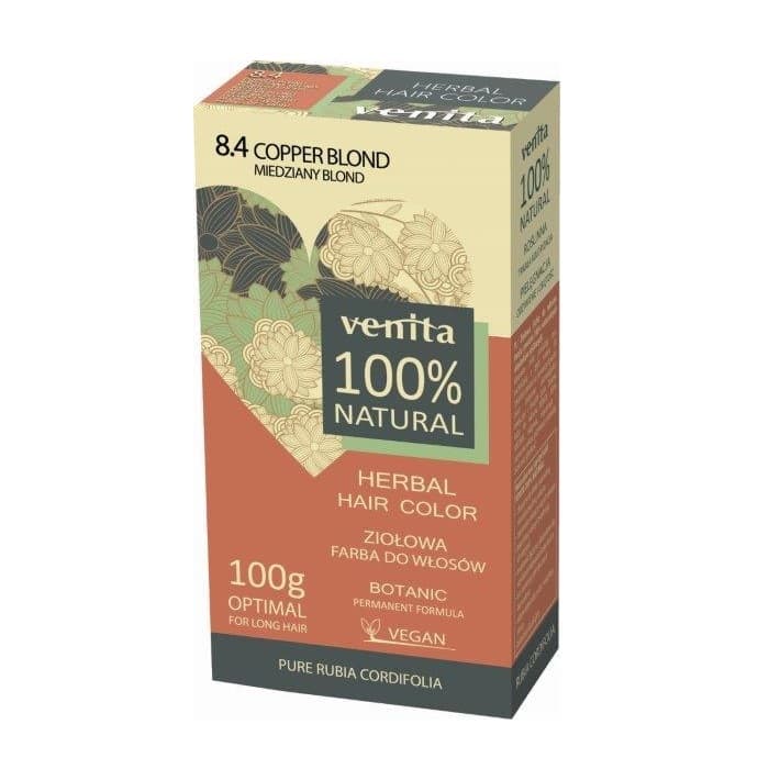 Natural Wegańska ziołowa farba do włosów - 8.4 MIEDZIANY BLOND