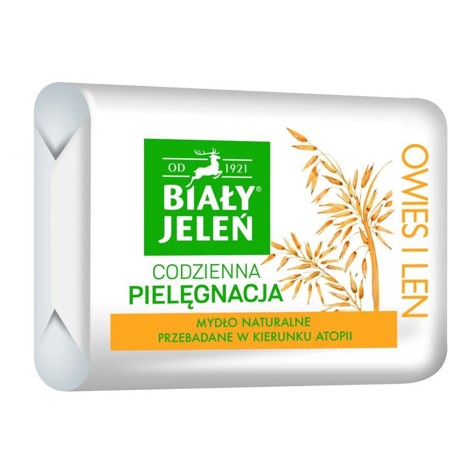 Biały Jeleń Hipoalergiczne mydło naturalne z owsem i lnem