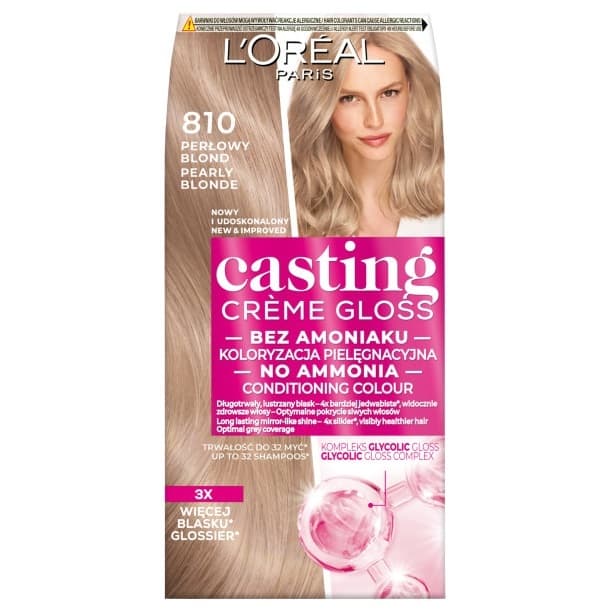 Paris Casting Crème Gloss koloryzacja 810 Perłowy Blond