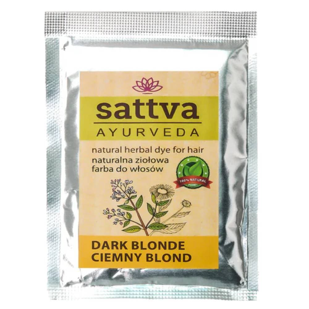 Sattva Natural Herbal Dye for Hair naturalna ziołowa farba do włosów Dark Blonde