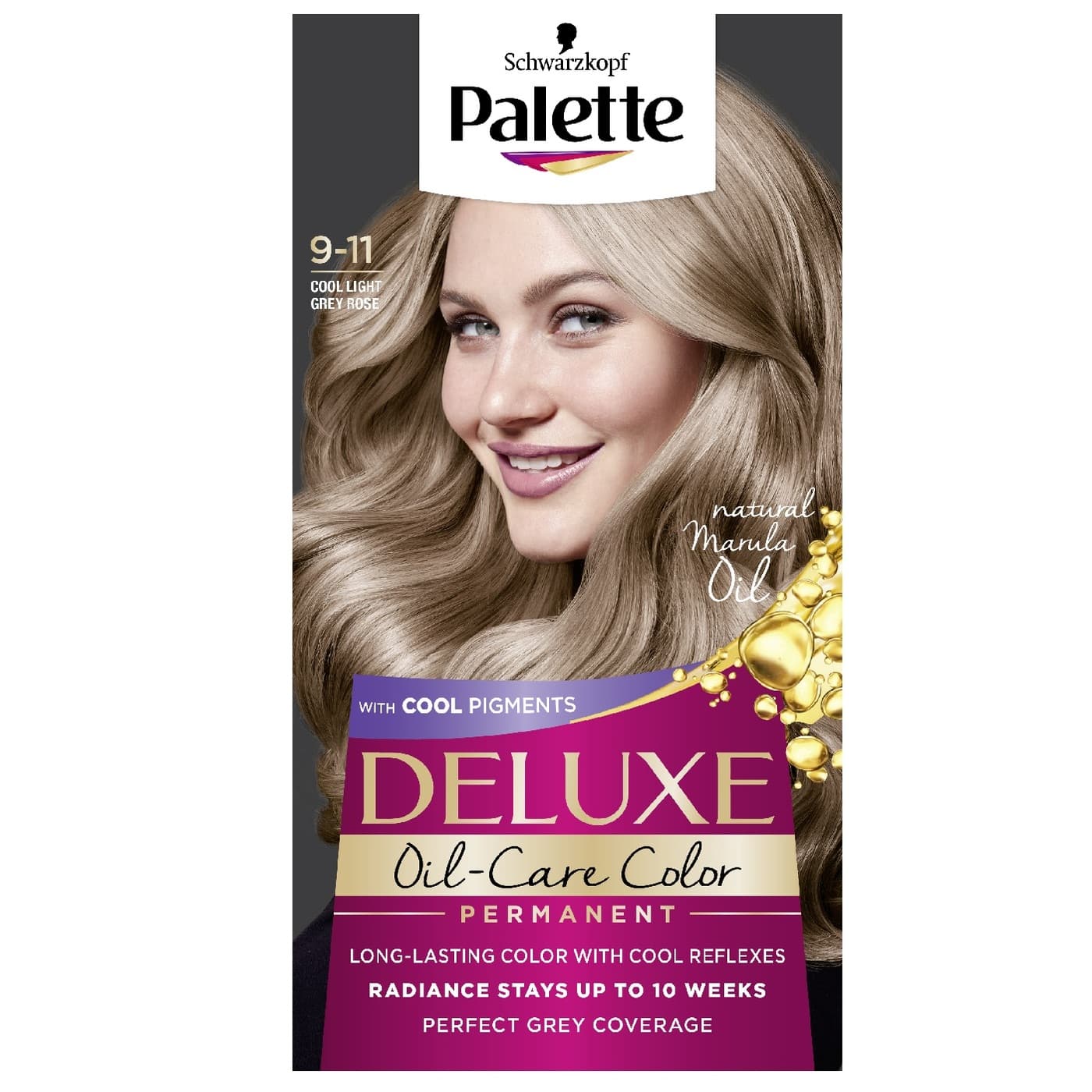 Palette Deluxe trwała farba do włosów odcień 9-11 Cool Light Grey Rose