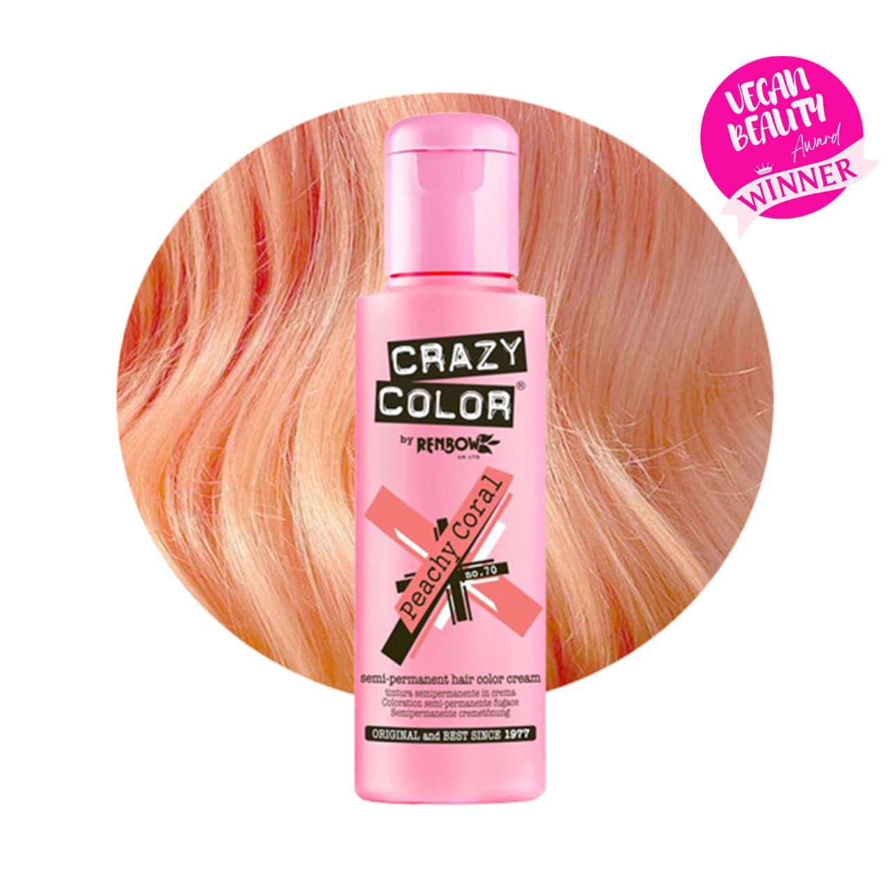 Color, toner odżywczy do włosów, Peachy Coral – brzoskwiniowy koral, nr 70
