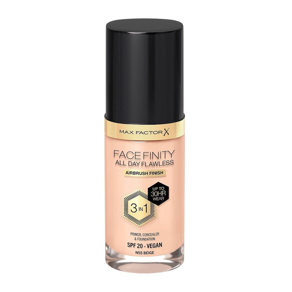 Facefinity All Day Flawless 3w1 trwały podkład kryjący SPF 20 N55 Beige