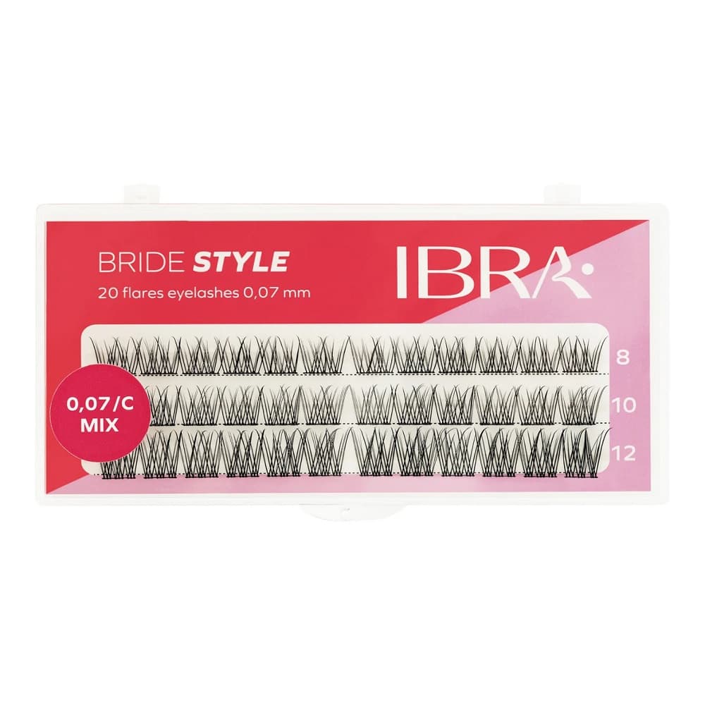 Ibra Bride Style Sztuczne rzęsy kępki C0.07 MIX