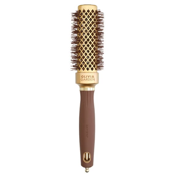 Expert Blowout Straight, szczotka do prostowania i modelowania włosów, Wavy Bristles Gold&Brown 30mm