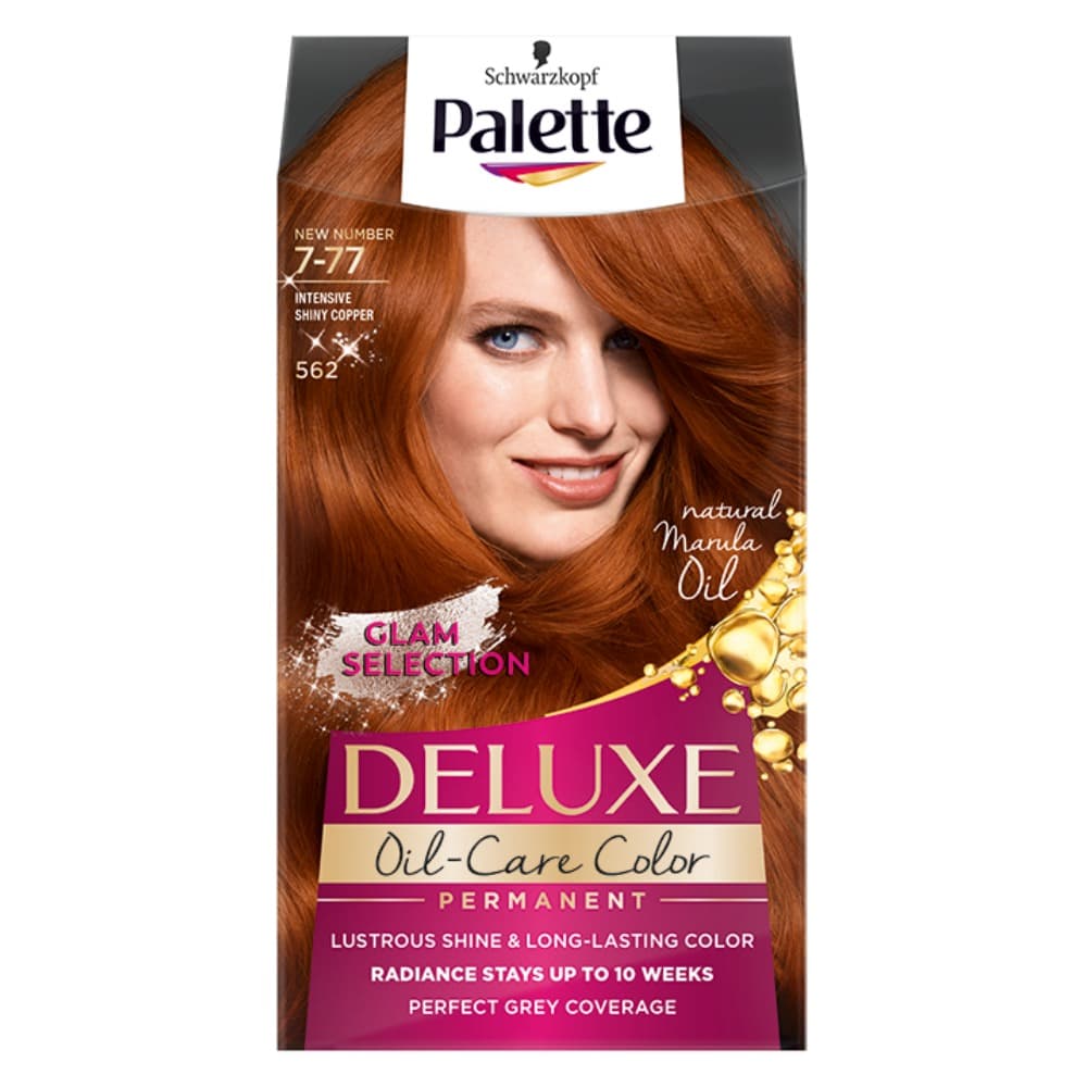 Deluxe, farba do włosów permanentna 562 Intensywna Lśniąca Miedź