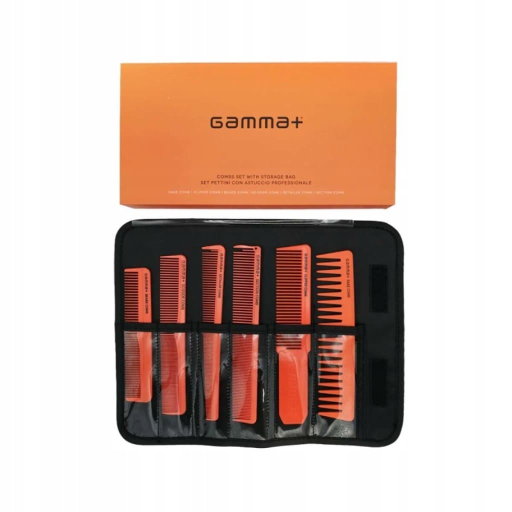 Piu Combs Set, zestaw grzebieni, pomarańczowe