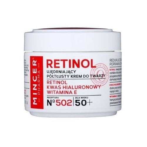 Mincer Retinol Półtłusty Ujędrniający Krem Do Twarzy z Witaminą E 50+
