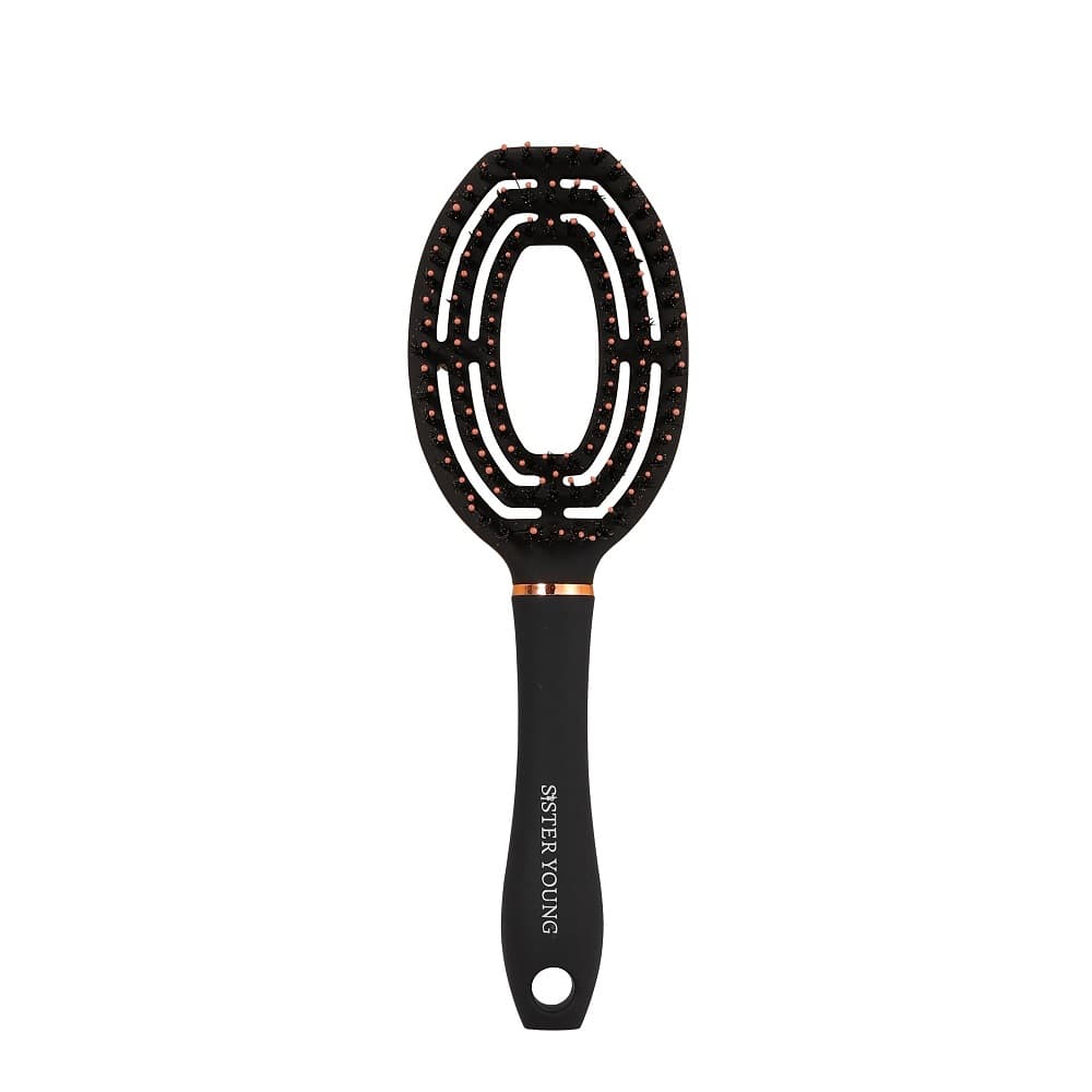 Coco Hair Brush szczotka do włosów z włosiem dzika Black
