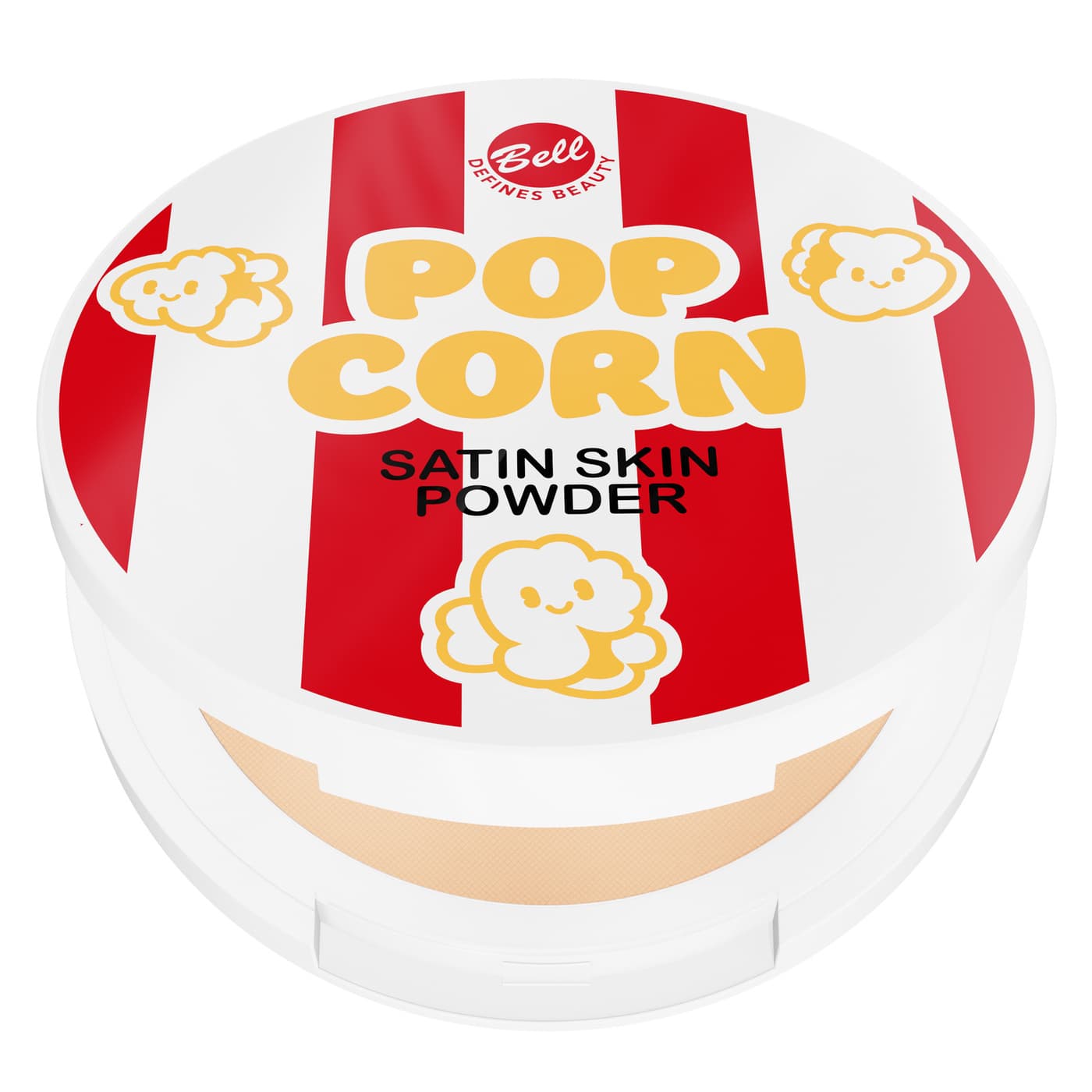 Popcorn, satynowy, prasowany puder do twarzy, 001
