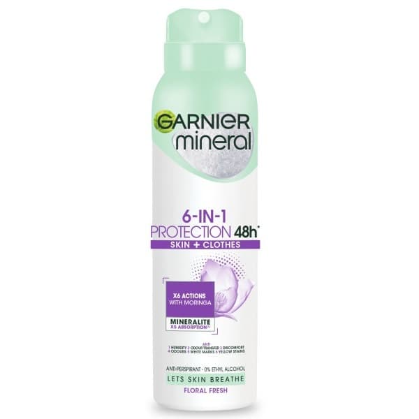 Women Mineral Floral Fresh 6in1 48H Antyperspirant spray