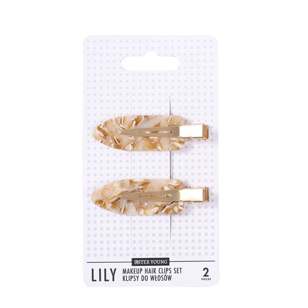 Lily Klipsy Spinki do Włosów, Milk Apricot
