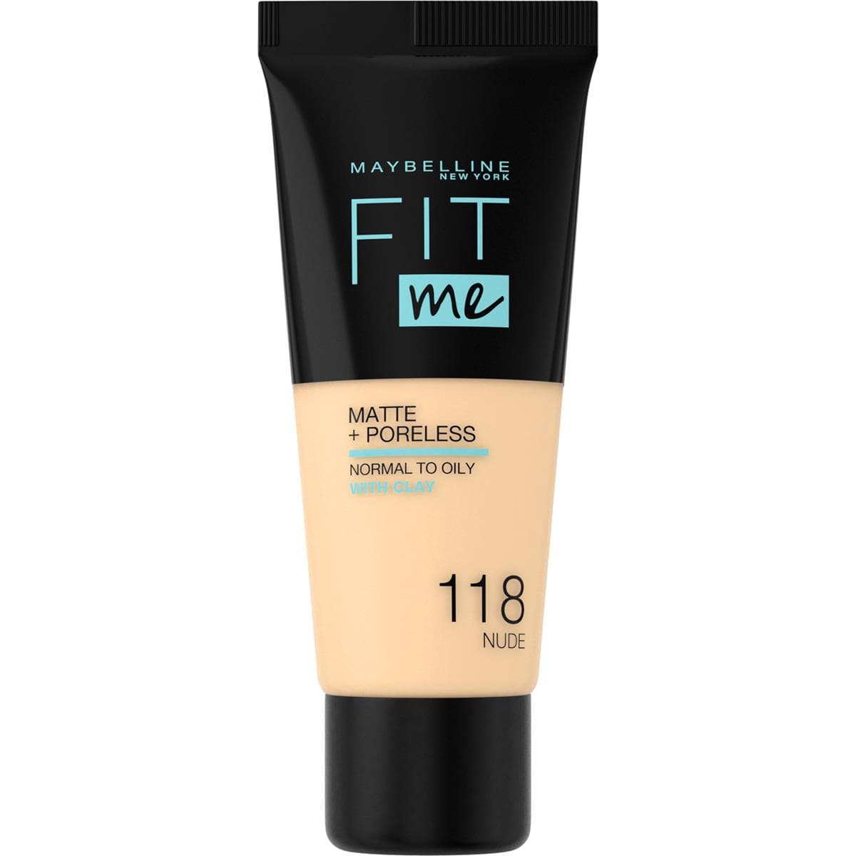 Fit Me! Foundation Matte + Poreless podkład w płynie z formułą matującą 118 Nude