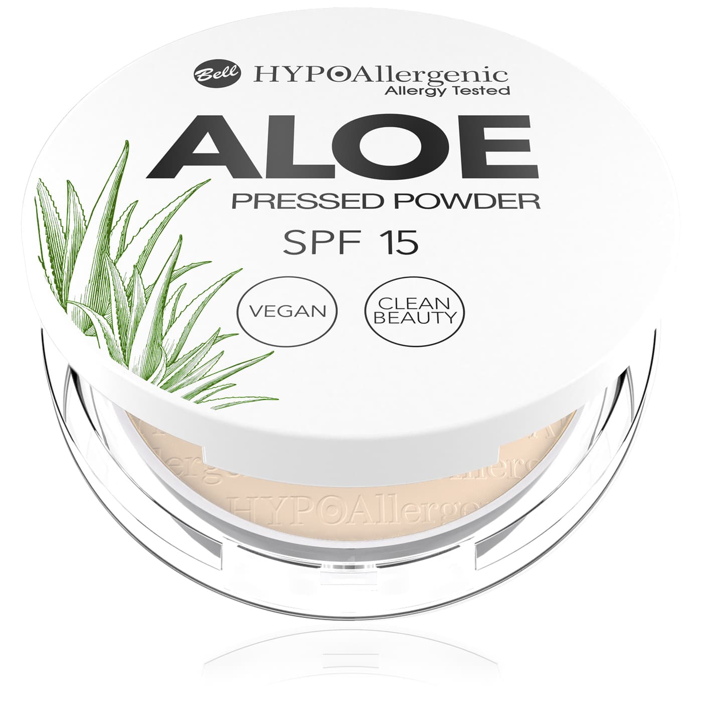 HYPO Aloe Pressed Powder SPF 15, puder matująco-ochronny do twarzy, 04
