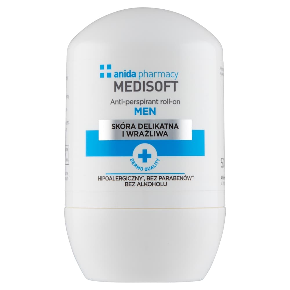 Medi Soft Men, antyperspirant roll-on, do skóry delikatnej i wrażliwej