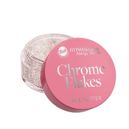 HYPOAllergenic Chrome Flakes Face Glitter, brokat do twarzy, 001