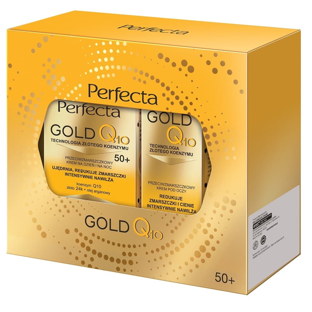 Gold Q10 Zestaw Prezentowy Kosmetyków Krem Do Twarzy Pod Oczy 50+