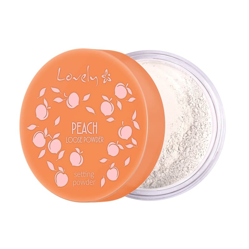 Peach puder do twarzy, brzoskwiniowy, Transparentny