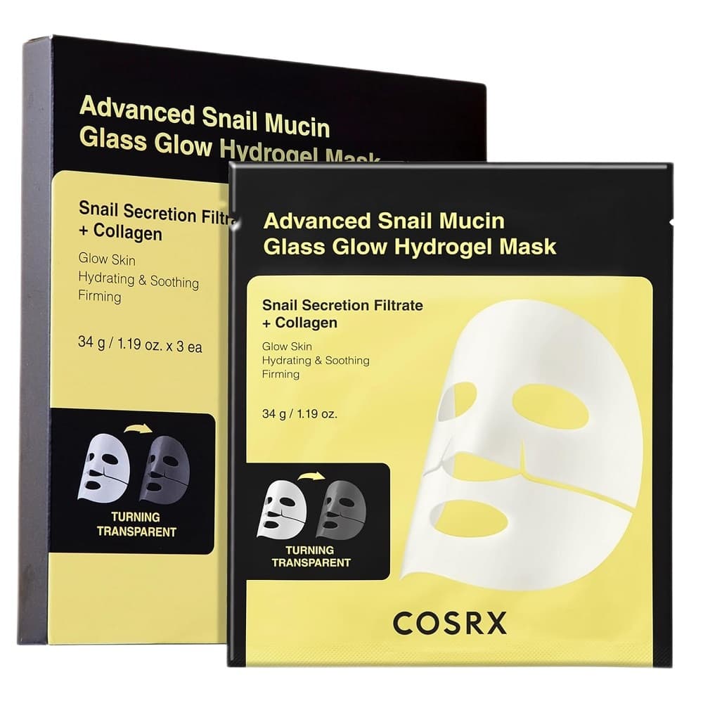 Advanced Snail Mucin Glass Glow Hydrogel Mask 3er Set Maseczka w płacie