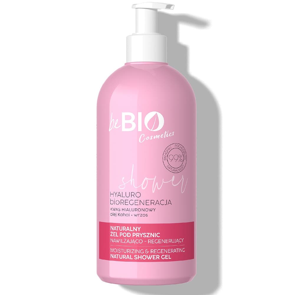 Moisturizing & Regenerating Natural Shower Gel - Naturalny żel pod prysznic nawilżająco-regenerujący - Kwas hialuronowy + Olej Kahai + Wrzos -