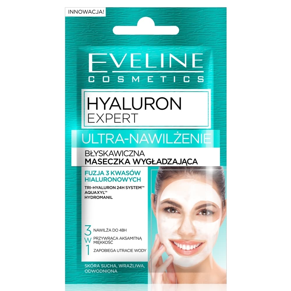 Hyaluron Expert Ultra-nawilżenie błyskawiczna maseczka wygładzająca 3w1