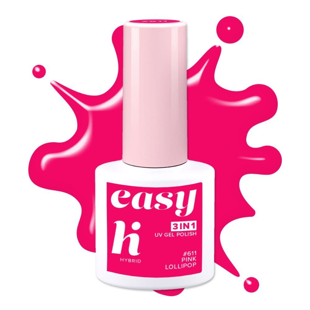EASY 3in1, lakier hybrydowy, #611 Pink Lollipop
