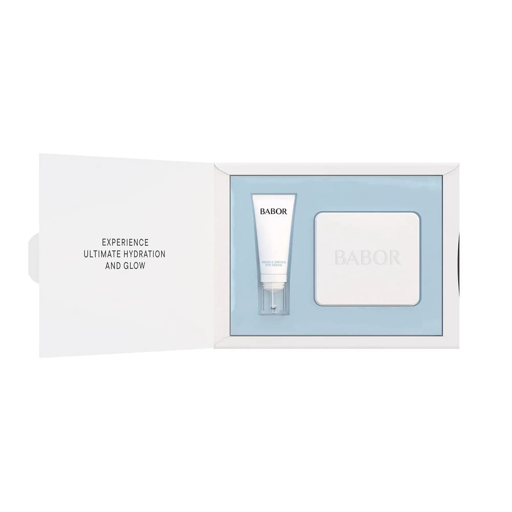 Instant Fresh & Smooth Eye Serum + Patches zestaw serum pod oczy + silikonowe płatki wielokrotnego użytku