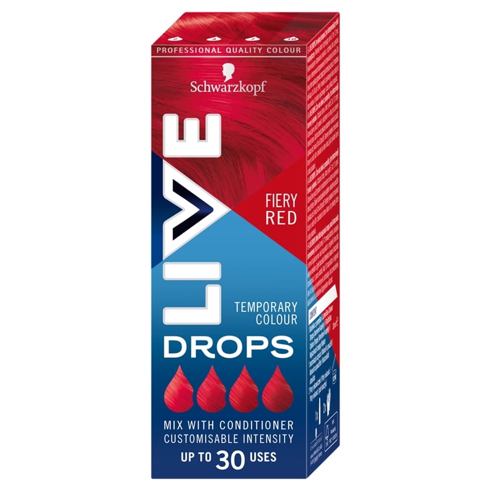LIVE Drops zmywalna farba do włosów odcień Fiery Red