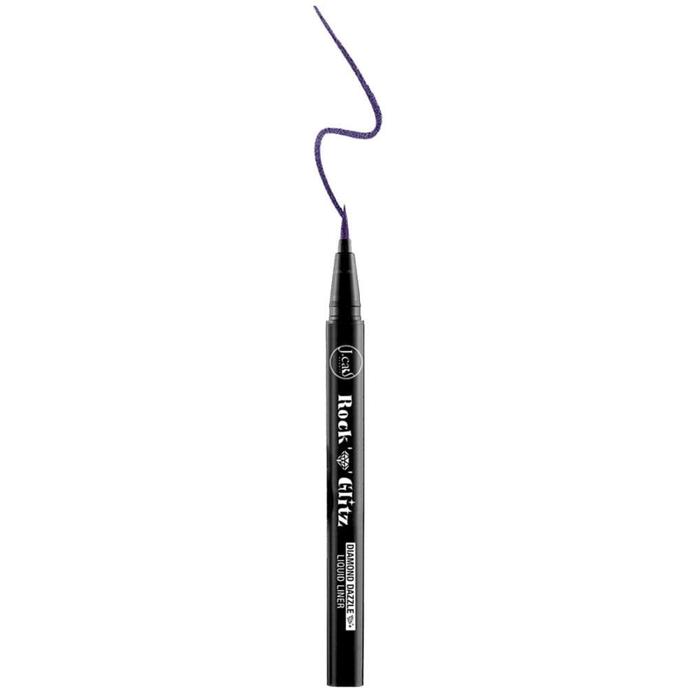 Rock and Glitz Diamond Dazzle Liquid Liner, połyskujący eyeliner w pisaku, Purple Crystal