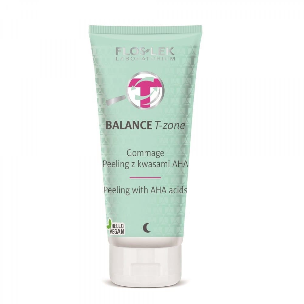 FlosLek Balance T-Zone Gommage peeling z kwasami AHA