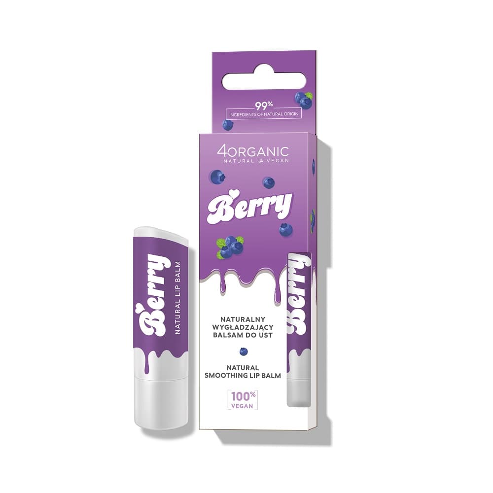 naturalny wygładzający balsam do ust, Berry