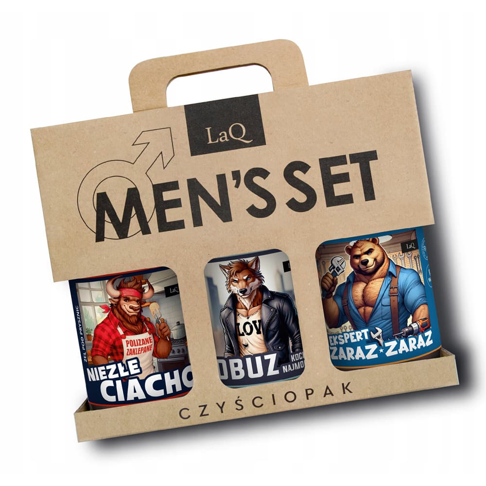 Czyściopak męski zestaw do ciała, Niezłe ciacho/Łobuz kocha najmocniej/Ekspert zaraz zaraz