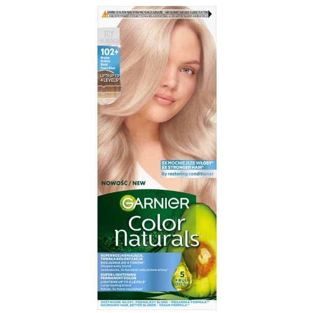 Color Naturals farba do włosów odcień 102+ Mroźny Srebrny Blond