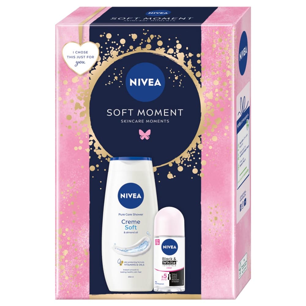 Soft Moment zestaw żel pod prysznic + antyperspirant roll-on (W)
