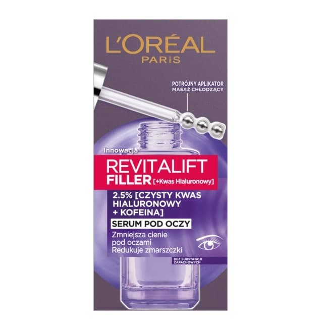 Paris Revitalift Filler rozjaśniające serum pod oczy z kwasem hialuronowym
