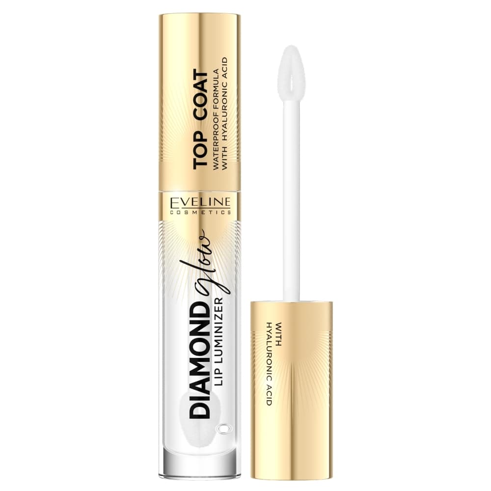 Eveline Diamond Glow Lip Luminizer, top coat do ust z kwasem hialuronowym