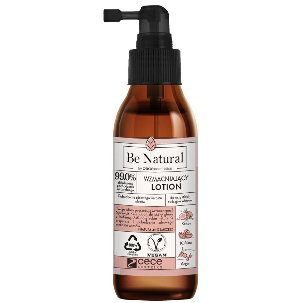 Be Natural, wzmacniający lotion z olejem kokosowym, arganowym i kofeiną