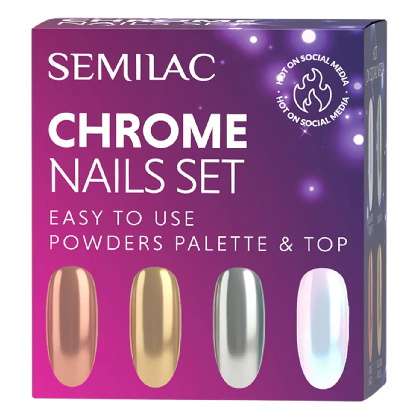 Chrome Nails Set, zestaw prezentowy do paznokci Glazed Effect i Chrome Nails