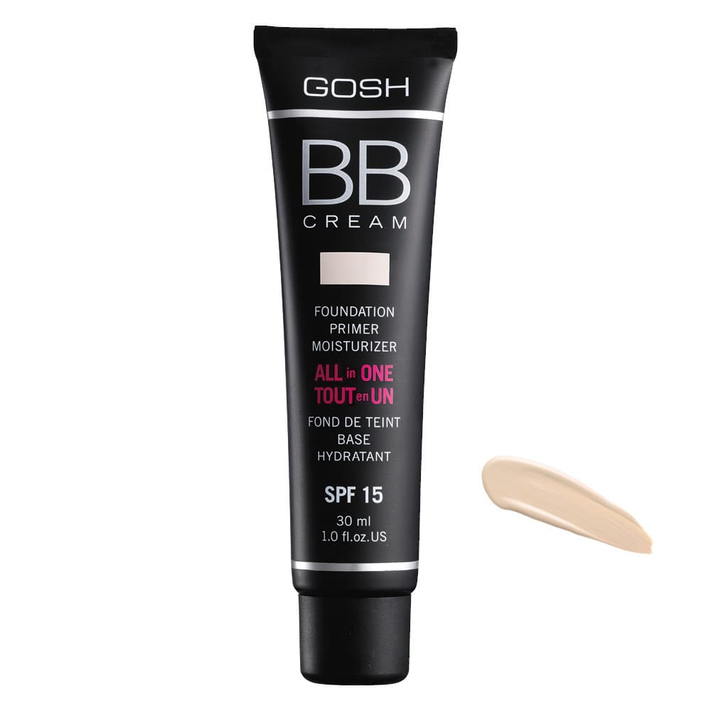 GOSH All In One BB Cream Foundation, Primer, Moisturizer Wielofunkcyjny krem BB – krem, baza, podkład 01 Sand