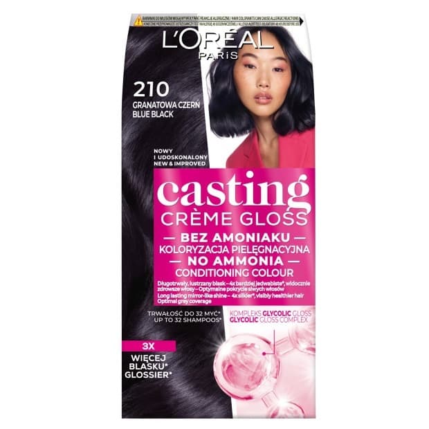 Paris Casting Crème Gloss koloryzacja 210 Niebiesko-Czarna
