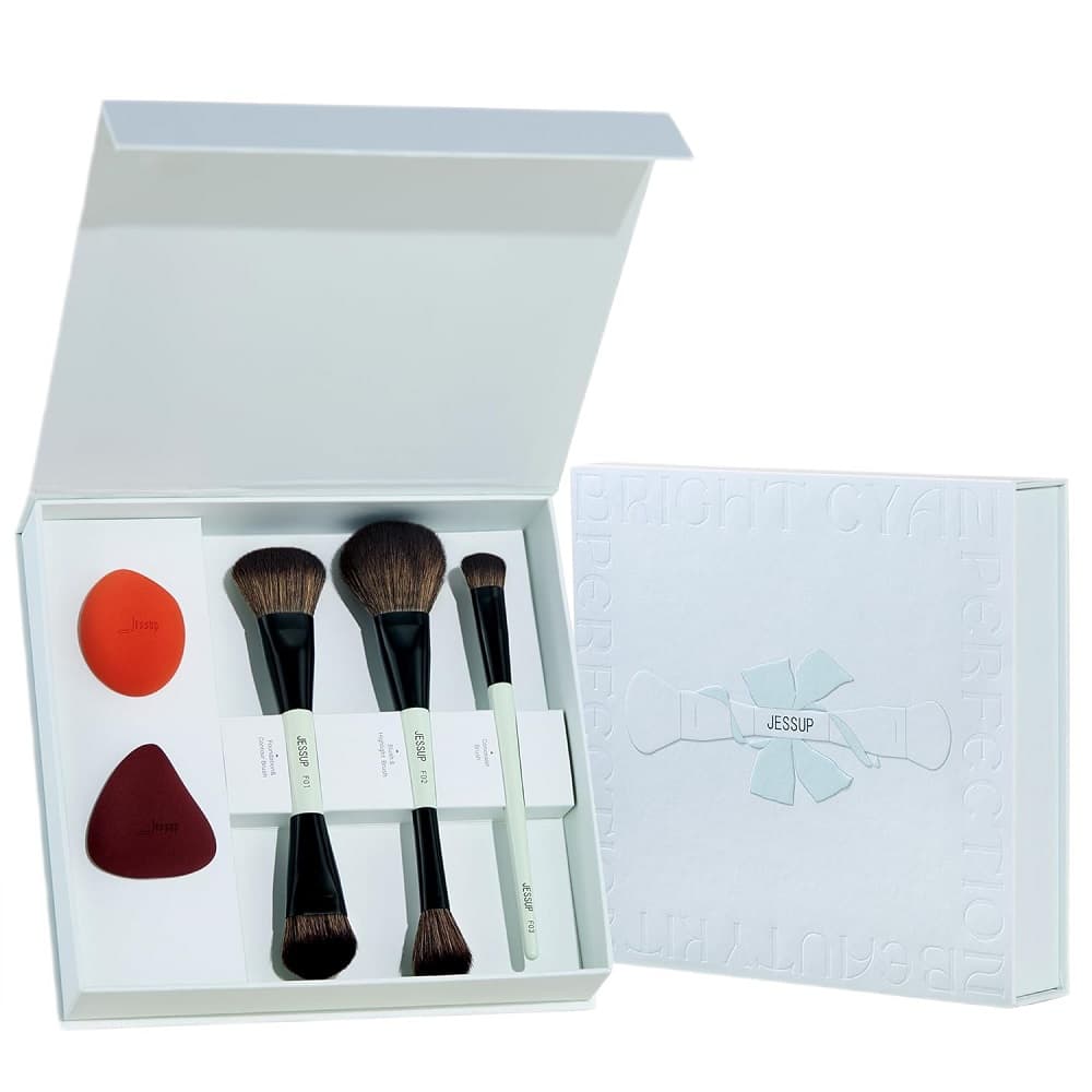 Ultimate Travel Makeup Tool Gift Kit zestaw pędzle do makijażu. + gąbeczki do makijażu. T510