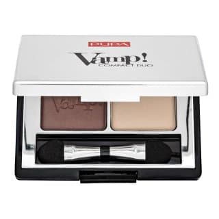 Vamp! Compact Duo Eyeshadow 006 Brown Vanilla paleta cieni do powiek