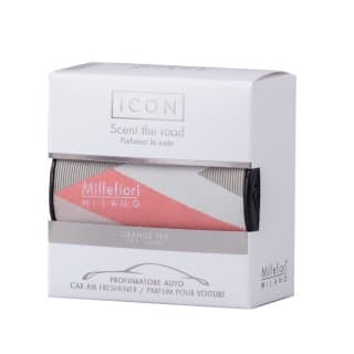 Icon Car Air Freshener Orange Tea Textil Geometric