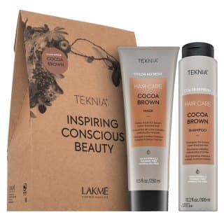 Teknia Color Refresh Cocoa Brown Pack szampon + maska do włosów brązowych +