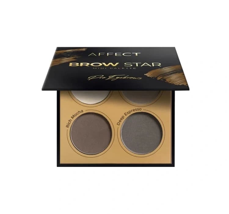 Brow Star mini paleta prasowanych cieni do brwi