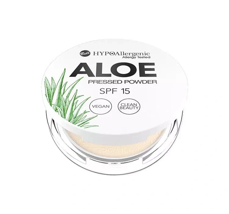 Hypoallergenic Aloe puder prasowany do twarzy SPF15 02 Vanilla