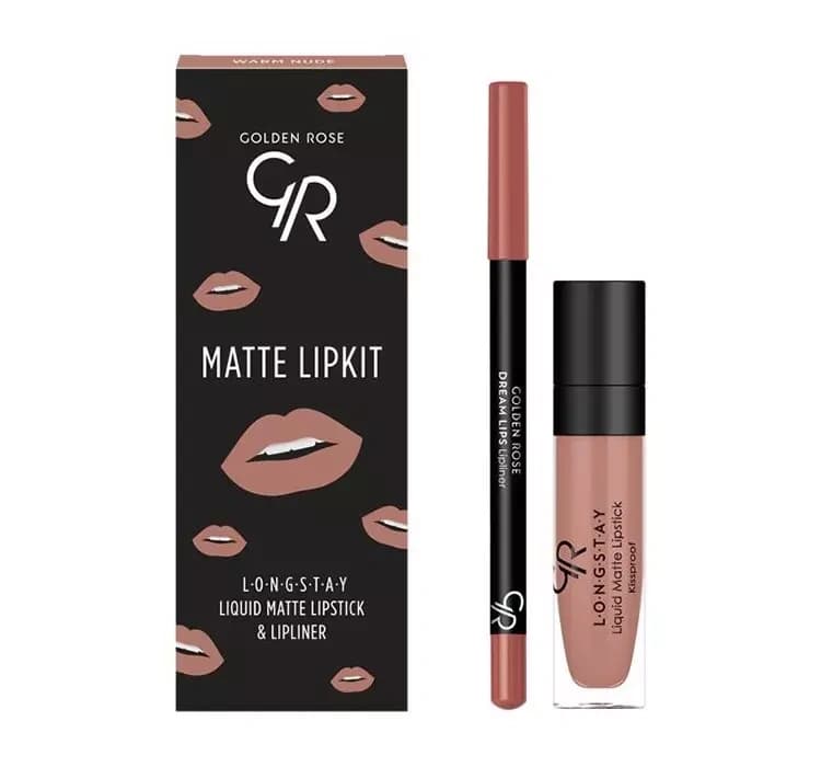 Matte Lipkit zestaw do makijażu ust Warm Nude